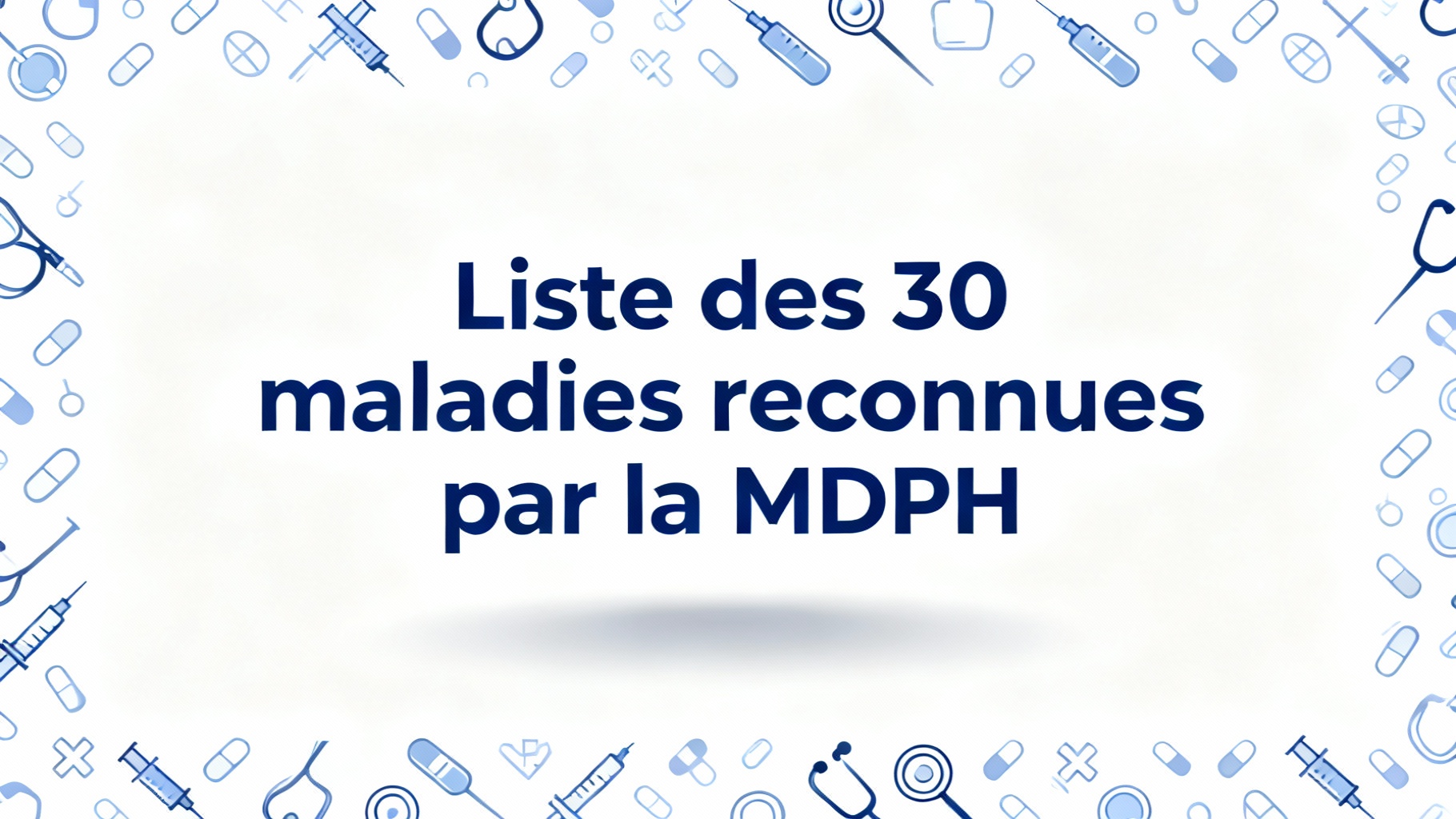 Liste des 30 maladies reconnues par la MDPH