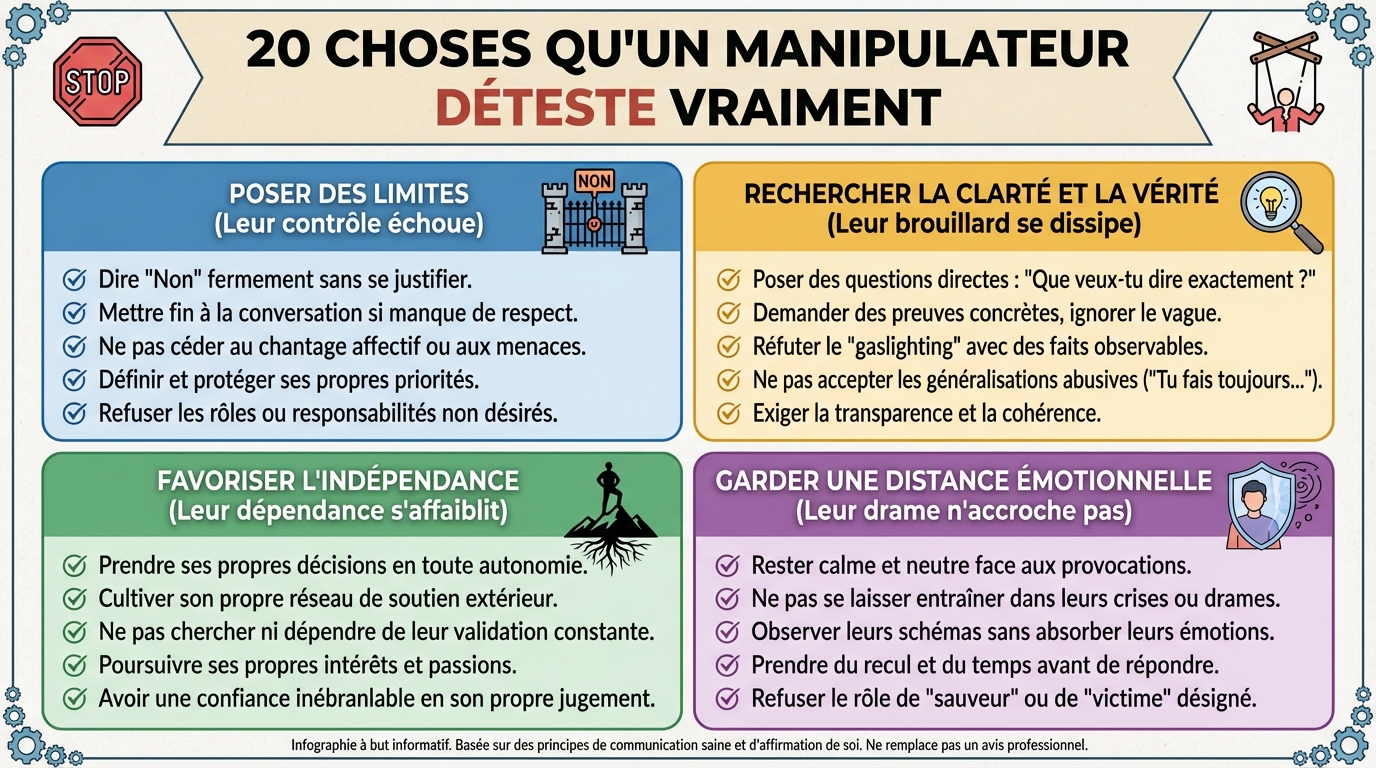 Les 20 choses qu’un manipulateur déteste