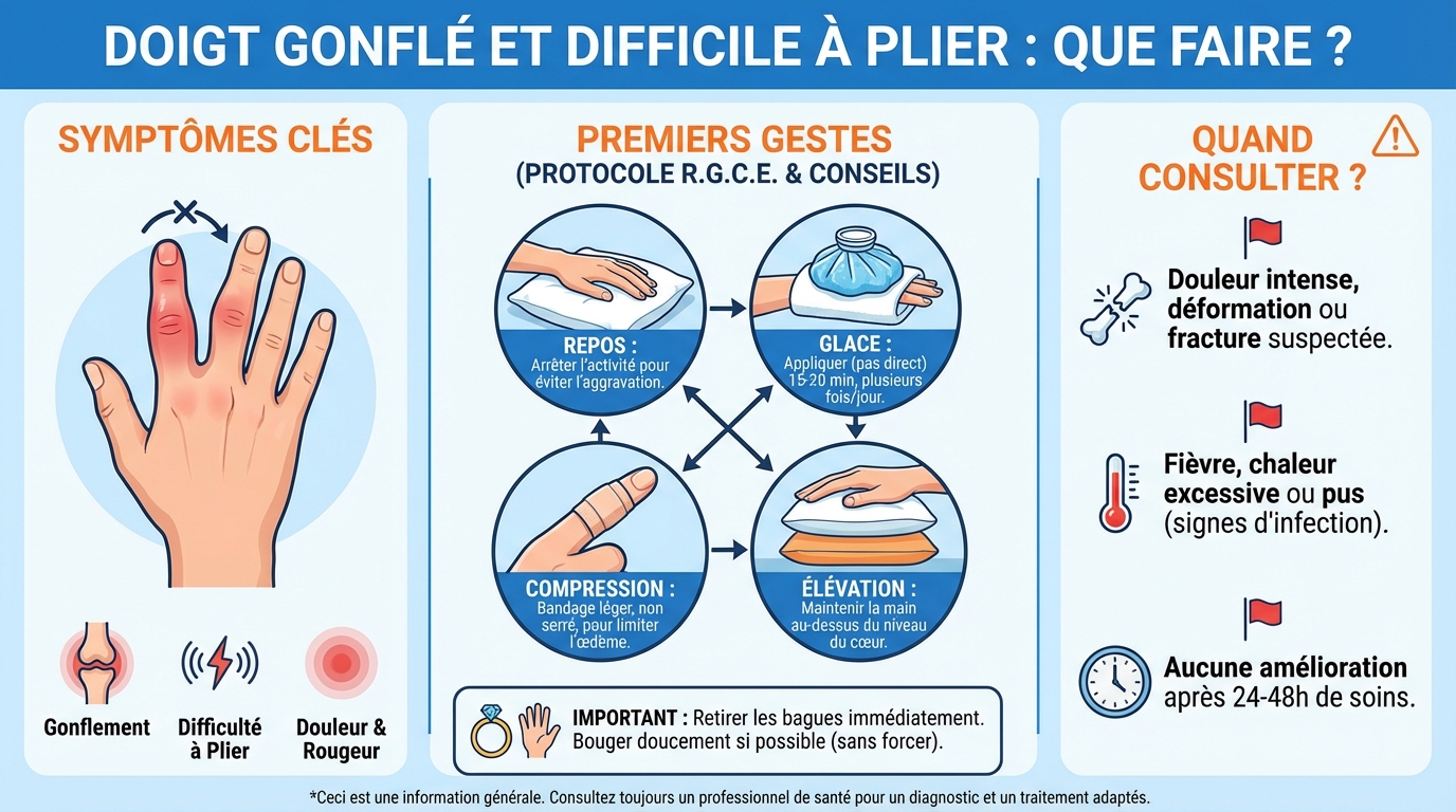Causes d'un doigt gonflé