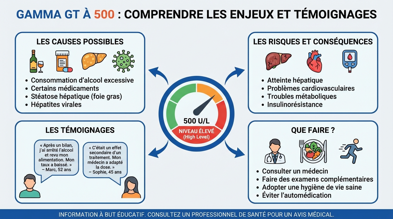 Gamma GT à 500 : comprendre les enjeux et témoignages 1 Les causes d'un gamma GT à 500