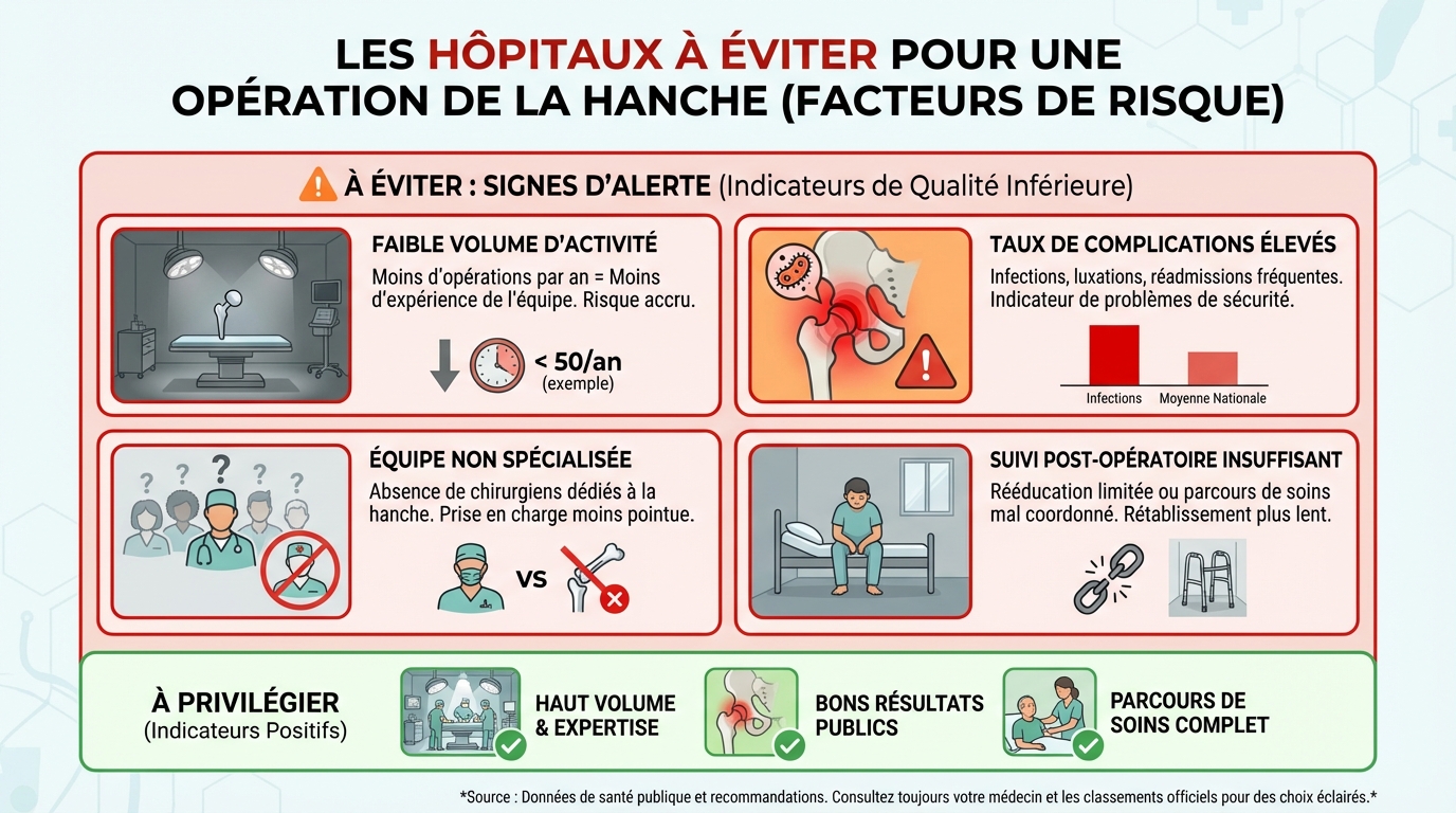 Les hôpitaux à éviter