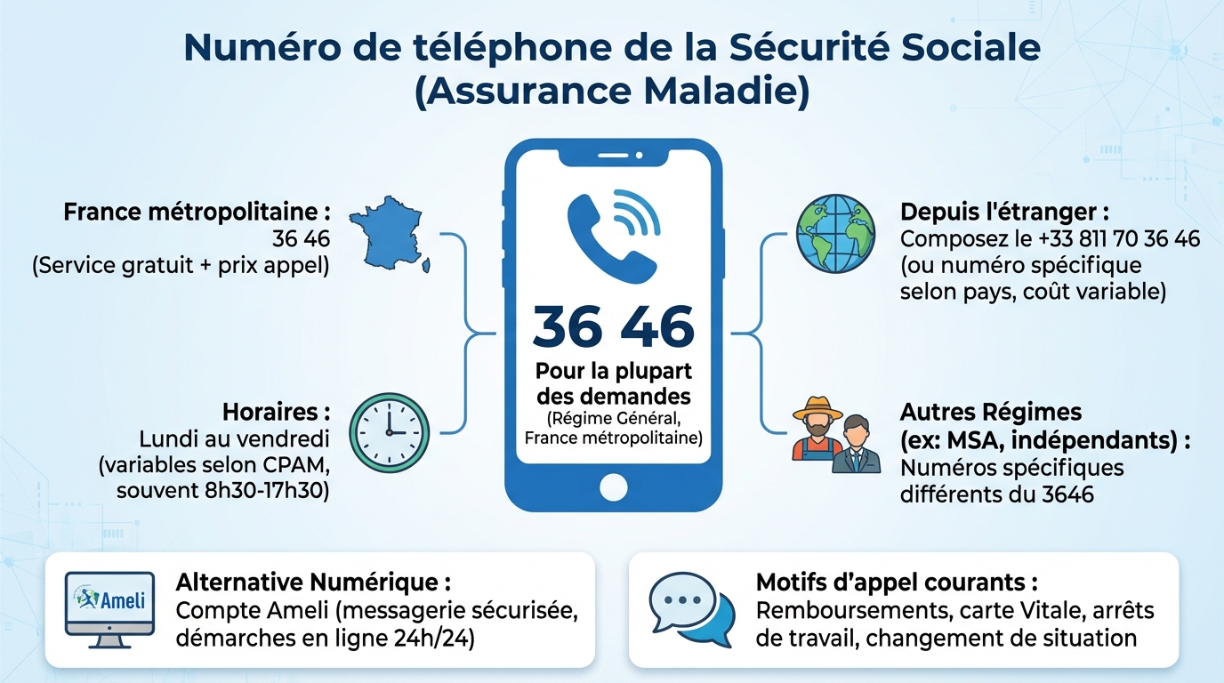 Quel est le numéro de téléphone de la sécurité sociale ? 1 Numéros de contact importants