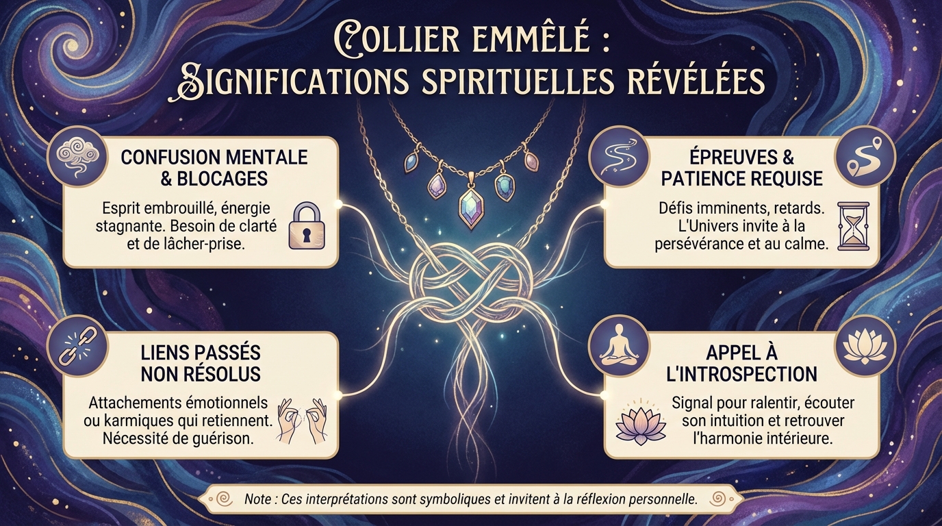 Collier qui s'emmêle : signification spirituelle révélée 1 Symbolisme et croyances associées