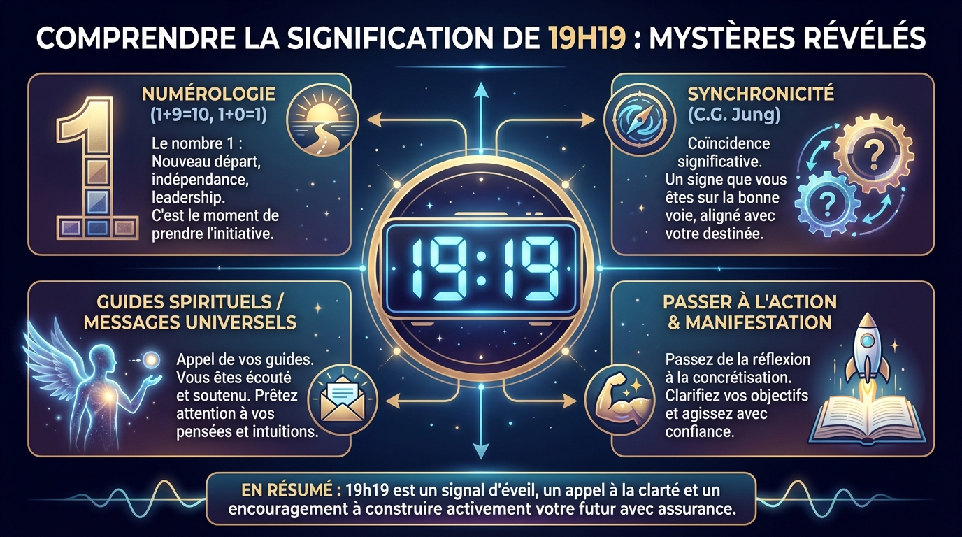 Comprendre la signification de 19h19 : mystères révélés 1 19h19 et l'amour