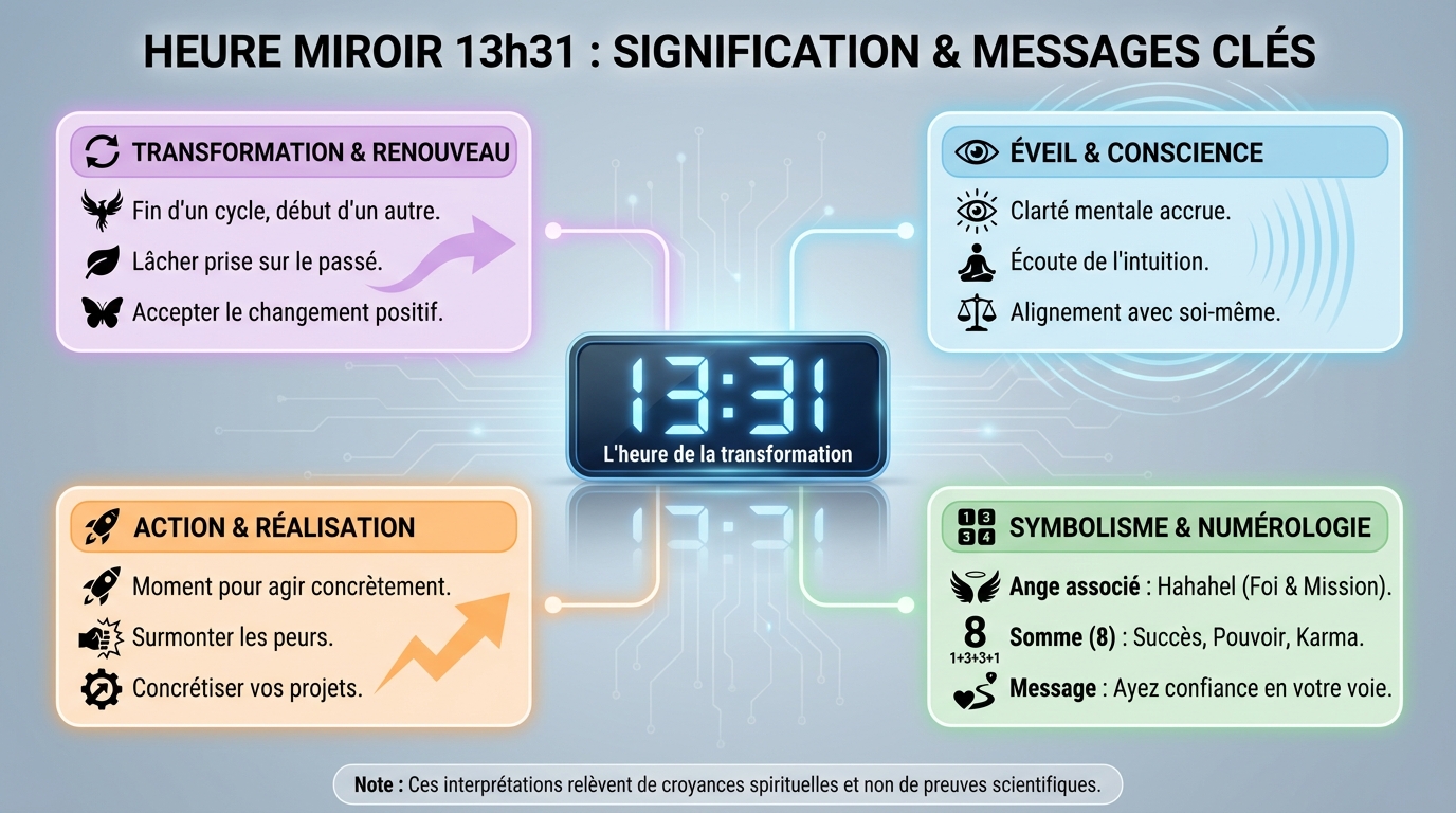 Découvrez la signification de l'heure miroir 13h31 1 L'impact de 13h31 sur votre vie