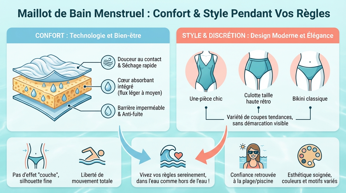 Comment choisir son maillot de bain menstruel