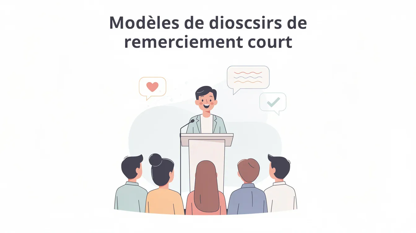 Modèles de discours de remerciement court