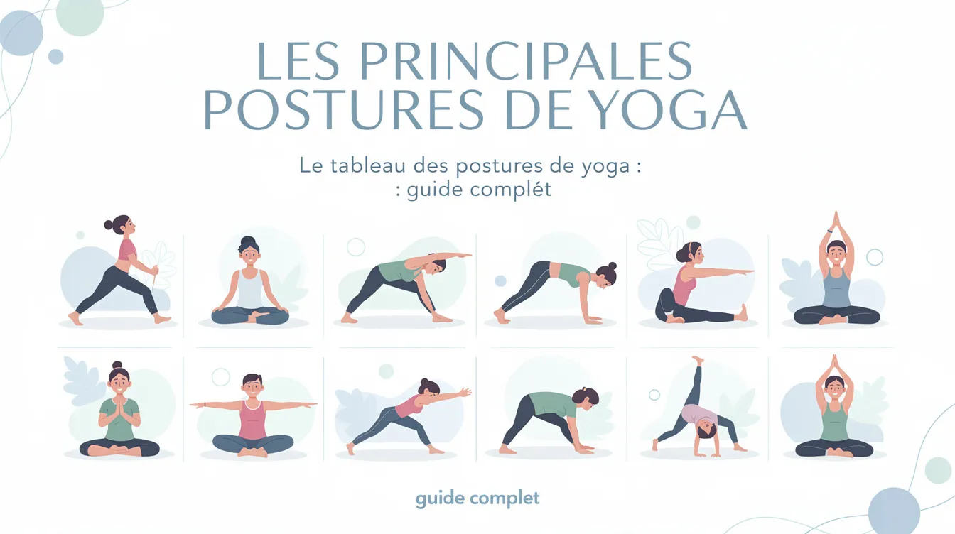 Le tableau des postures de yoga : guide complet 1 Les principales postures de yoga