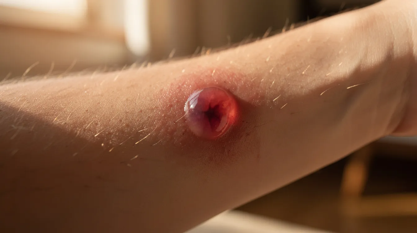 Bouton de sang sur la peau : causes, symptômes et traitements